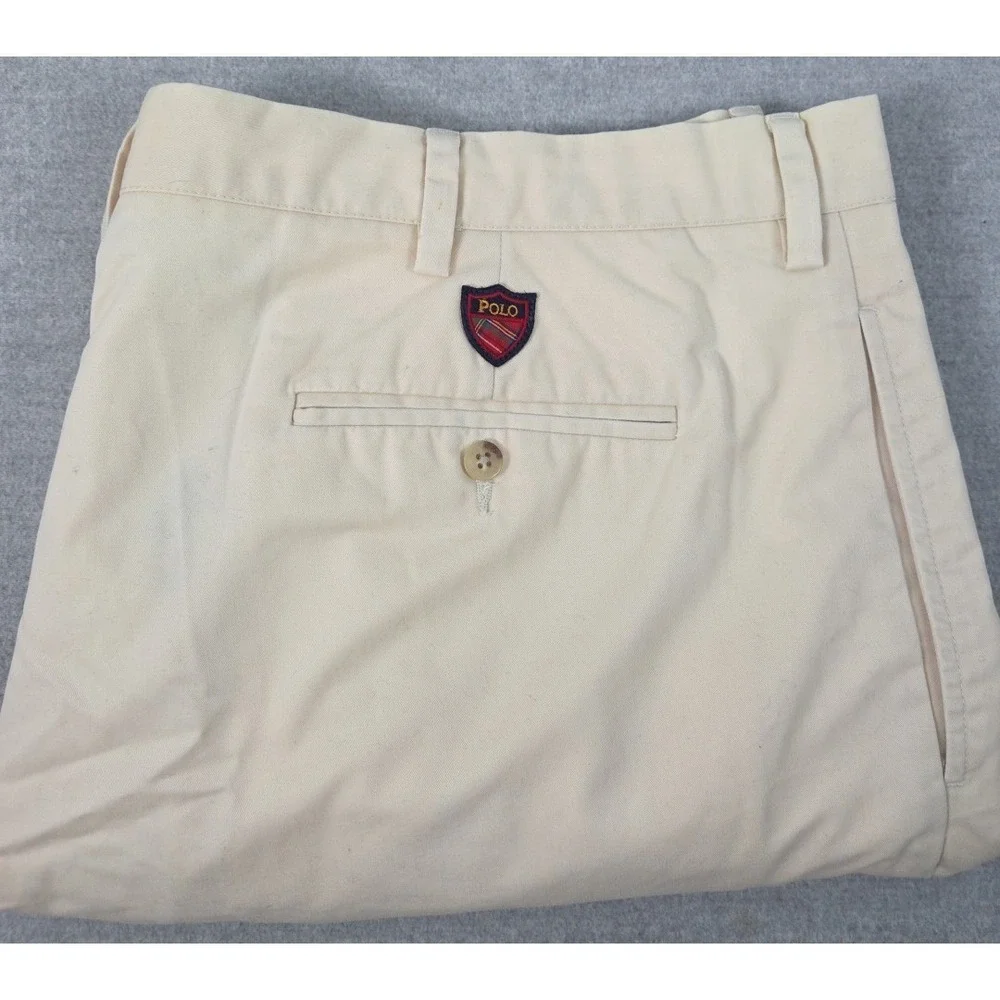 Polo Ralph Lauren Classic Chino‎ Golf Shorts Mens 40 Vintage Crest Logo Y2K